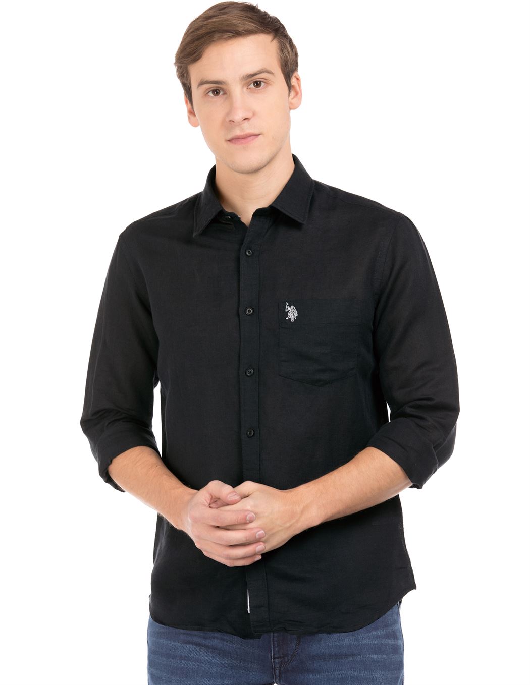 U.S. Polo Assn. Men Casual Wear Solid Shirt